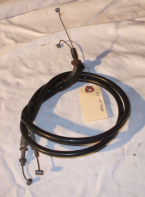 1985 Honda VF500 interceptor Throttle Cables A B