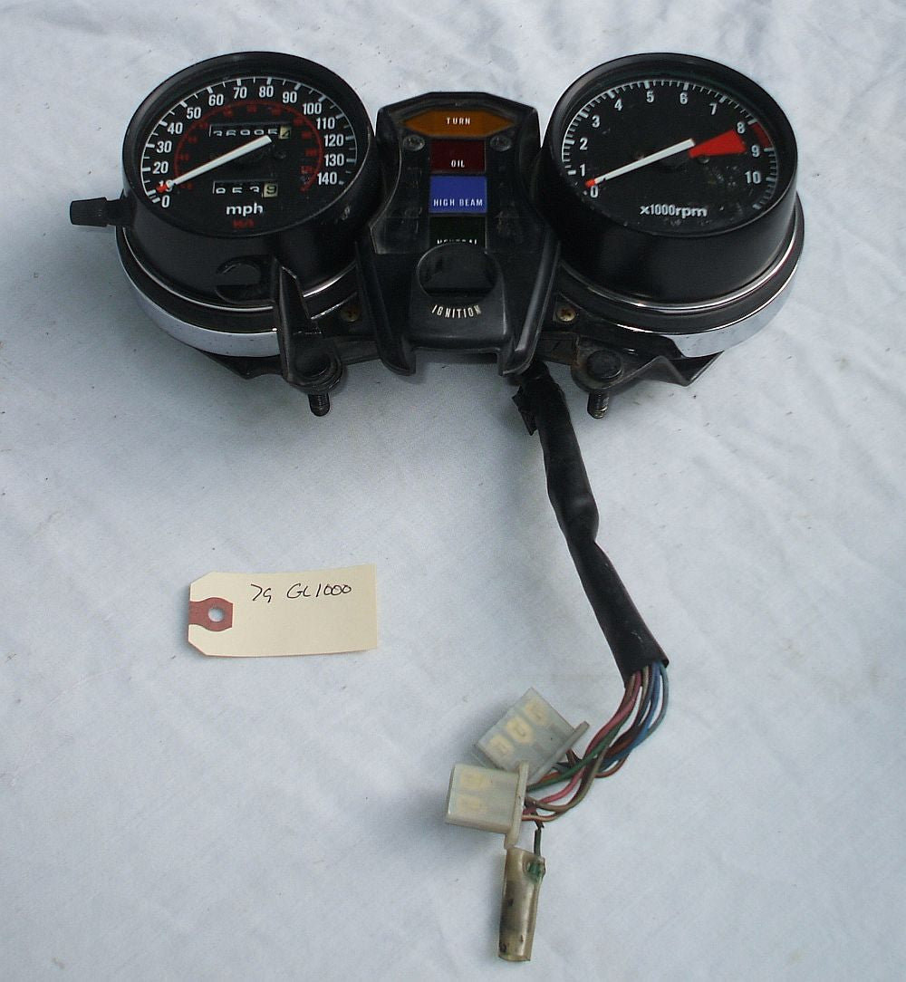 1979 Honda GL1000 GL 1000 Goldwing Gauge Cluster Speedometer Tachometer  1975 1976 1977 1978